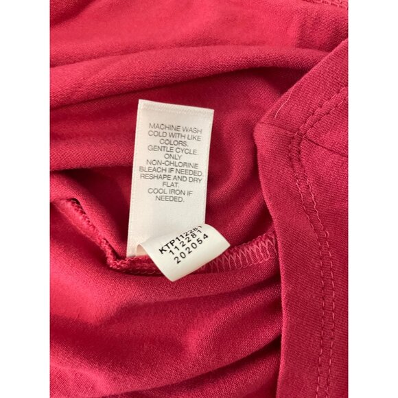 J.Jill Wearever Womens Pink 3/4 Sleeve Tunic Asymmetrical Hem top lightweight - Picture 4 of 6